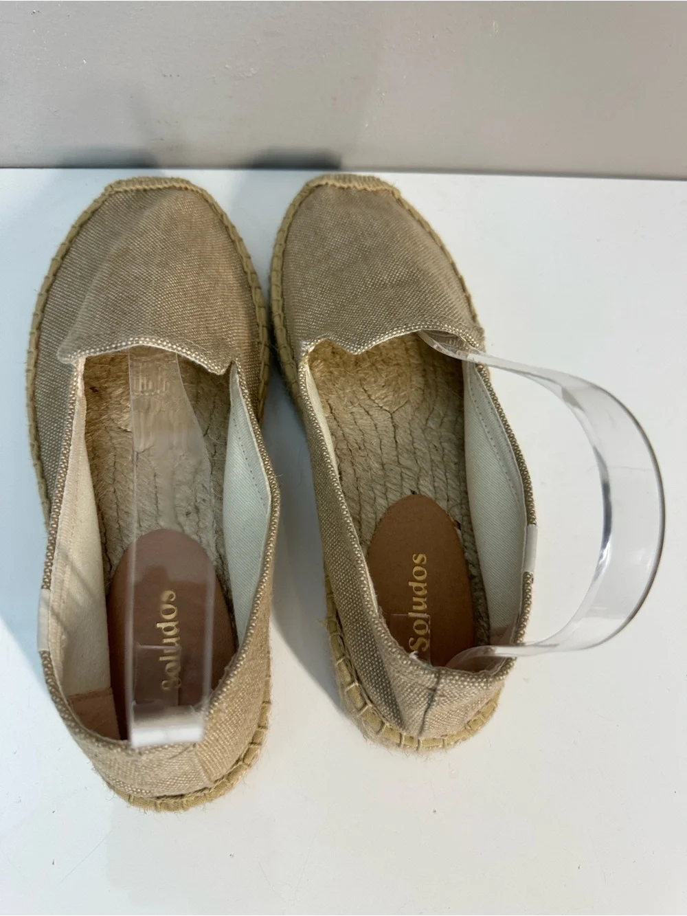 Soludos Platform Espadrille Smoking Slipper Classic Natural Size 7